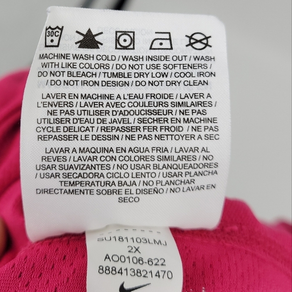 Nike Dri-FIT Womens Activewear Athletic Pink Tank Top Size 2X - Picture 7 of 9